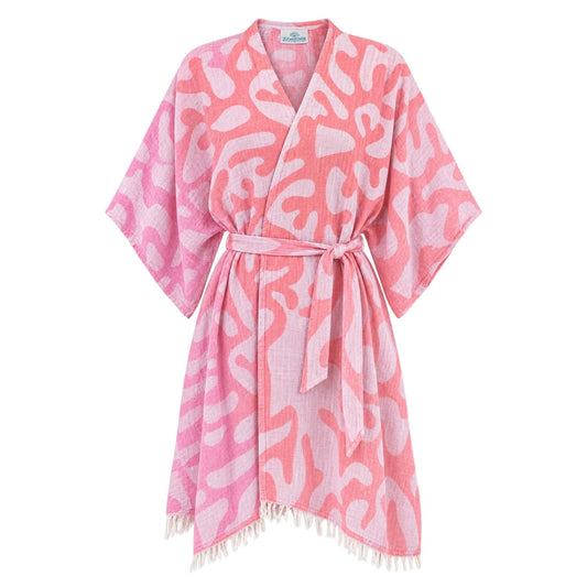 Kimono dress CORAL in pink