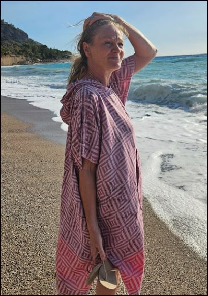 ZusenZomer Poncho SQUARE pink