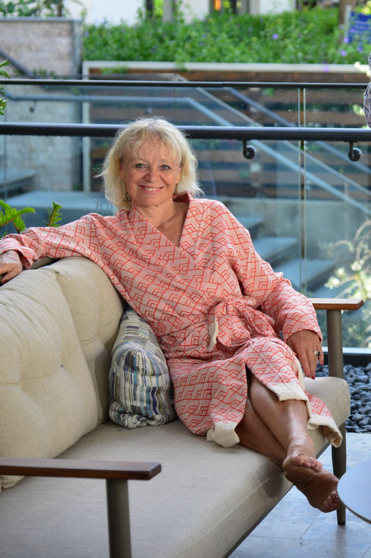 Bathrobe GEO - Organic cotton - Long size
