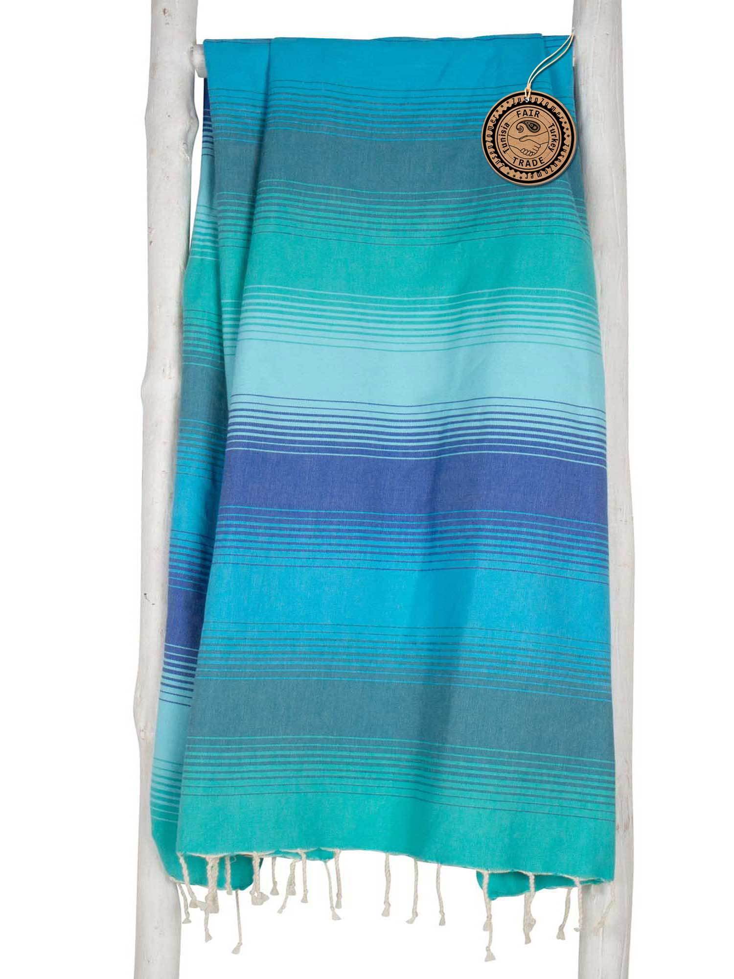 Sea green with blue