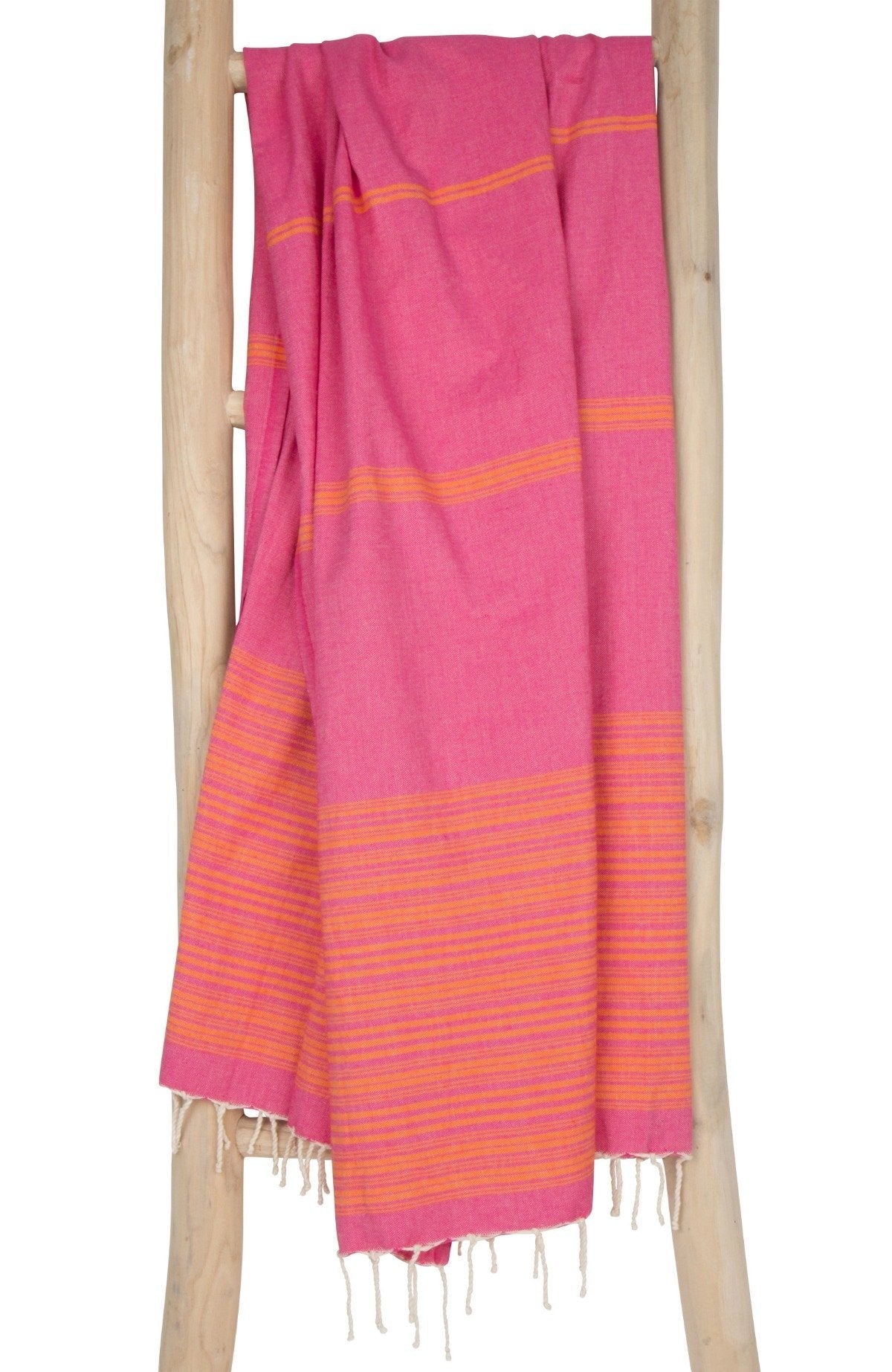 Pink with orange