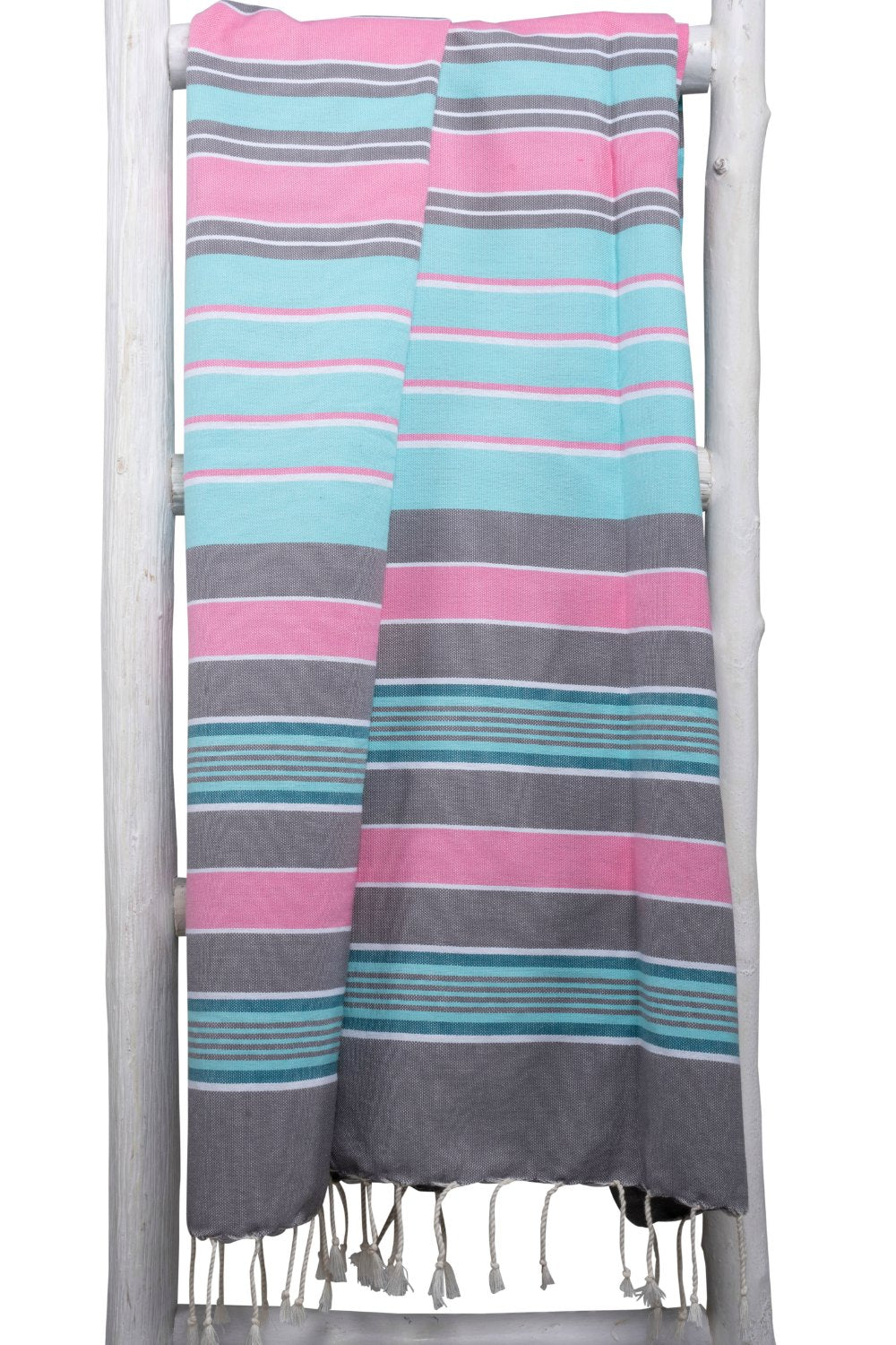 Light blue pink and grey