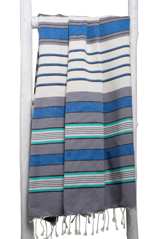 Blue black and offwhite