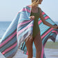 Light blue pink and grey