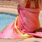 Pink with orange